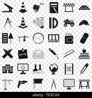 Equipment icons set, simple style Stock Vector