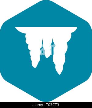 Icicles icon, simple style Stock Vector
