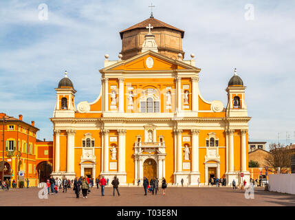Piazza dei Martiri, Carpi, One of the largest squares in Italy in the province of Modena, Italy Stock Photo