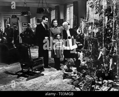 JOHN PAYNE, MAUREEN O'HARA, EDMUND GWENN, NATALIE WOOD, MIRACLE ON 34TH STREET, 1947 Stock Photo