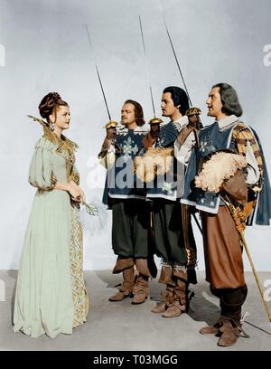 ANGELA LANSBURY, VAN HEFLIN, GIG YOUNG, ROBERT COOTE, THE THREE MUSKETEERS, 1948 Stock Photo