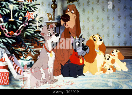 JOCK, TRAMP, LADY, TRUSTY, LADY AND THE TRAMP, 1955 Stock Photo