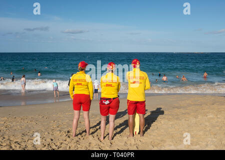 Lifeguards on Coogee beach, Sydney, NSW, Australia Stock Photo