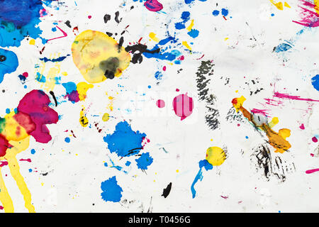 Bright multicolored abstract background. blots of different colors on a white background. space for text Stock Photo