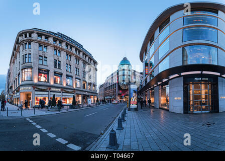 Shopping Königsallee - luxury street in Düsseldorf