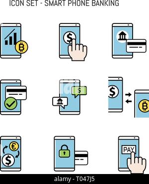 Banking, Business icon collection set flat lay design with elements for mobile, Smart phone concepts and web apps. Stock Vector