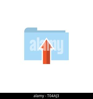 Flat folder upload icon vector Stock Vector