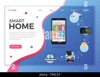 Smart House and Internet of Things Stock Vector
