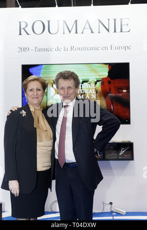 Paris, France. 14 th March, 2019. Guests of Romania attend the Inauguration of the Paris Book 2019 in Paris. Stock Photo