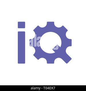 Initial Letter IQ Logo Lowercase colorful design, Modern and Simple Logo Design. EPS 10 Stock Vector