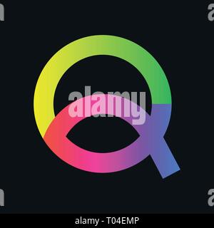 Letter Q logo icon design template elements. Gradient color. EPS 10 Stock Vector