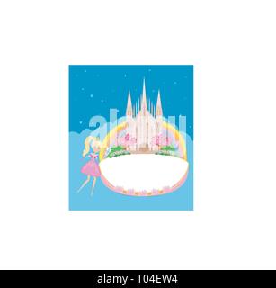 Beautiful fairytale castle frame Stock Vector Image & Art - Alamy