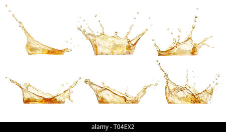 splashes set isolated on white Stock Photo