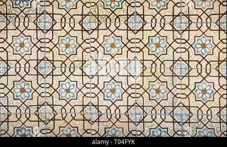 vintage ceramic tiles background, perfect colorful pattern Stock Photo