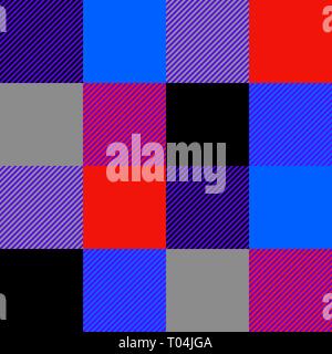 Lumberjack plaid seamless pattern vector. Pattern with multicolored squares Stock Vector
