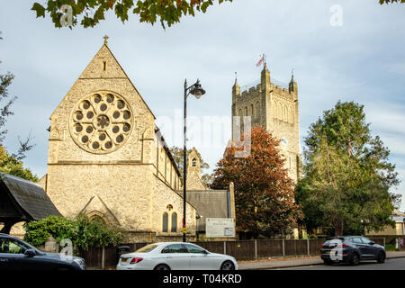 Church of the Annunciation of the Blessed Virgin Mary, High Street, Chislehurst, Kent Stock Photo