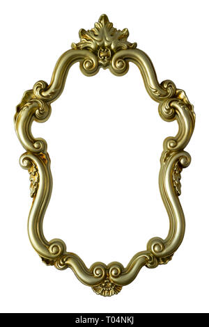 Golden vintage frame for painting or mirror Stock Photo