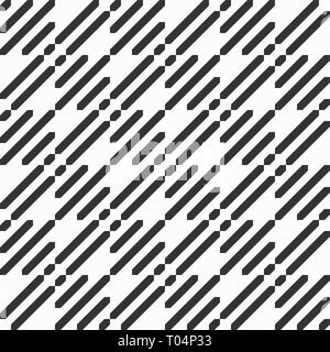 Abstract seamless pattern. Regularly repeated geometric shapes. Parallel diagonal stripes. Vector monochrome background. Stock Vector