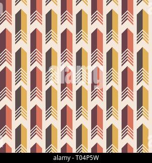 Vector seamless colorful pattern of arrows. Tribal ornament. Ethnic pattern. Flat design. Vector illustration. Stock Vector