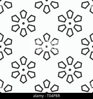 Abstract seamless pattern of six-pointed stars. Fashion flat design. Symmetric geometric shapes. Vector background. Stock Vector