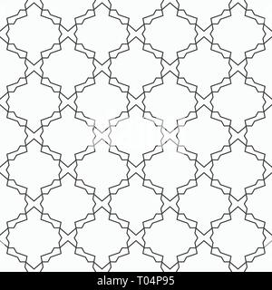 Abstract seamless pattern of intersecting geometric shapes. Geometric lattice. Linear style. Vector background. Stock Vector
