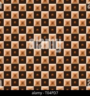 Abstract Seamless pattern. Volumetric modern stylish texture. Repeating geometric tiles. Low poly style background with triangles. Vector. Stock Vector