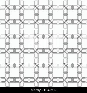 Abstract seamless line pattern. Modern linear texture with thin lines. Regularly repeating geometric shapes. Grid of crosses. Vector background. Stock Vector