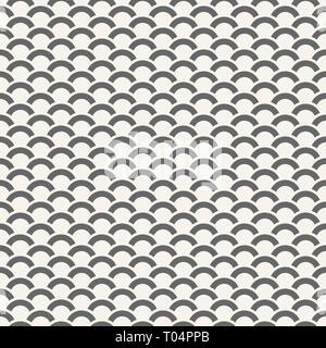 Abstract seamless pattern of bold arcs. Modern stylish texture. Wave pattern. Minimalistic graphic print. Vector background. Stock Vector