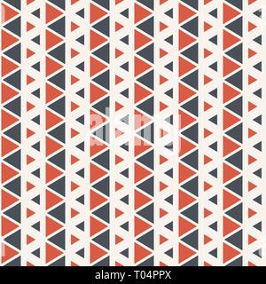 Abstract seamless pattern of triangles. Modern stylish texture. Repeating geometric triangle tiles. Regular vertical stripes of triangles. Vector. Stock Vector