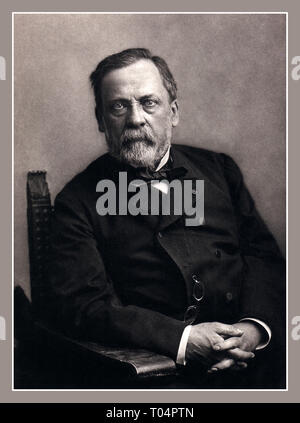 LOUIS PASTEUR Historic studio portrait by renowned innovative French photographer Nadar of Louis Pasteur 1822-1895 A leading French chemist, scientist and microbiologist. Louis Pasteur is commonly credited with being one of the scientists who proved the existence of living organisms too small for the human eye to see. Stock Photo