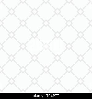 Vector seamless pattern. Modern stylish texture. Regularly repeating geometric lattice ornament. White and gray geometric texture. Diamond-shaped tile Stock Vector