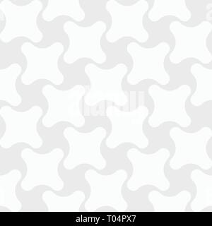 Abstract seamless pattern. White and gray geometric texture. Modern stylish texture with regularly repeating smooth swirling shapes. Vector background Stock Vector