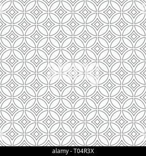 Abstract seamless geometric pattern in Chinese style. Regular tiled ornament. Geometric lattice. Stylish texture. Vector background. Stock Vector