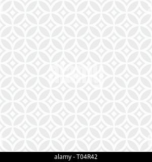 Abstract seamless geometric pattern in Chinese style. Regular tiled ornament. Geometric lattice. Stylish texture. White and gray geometric texture. Stock Vector