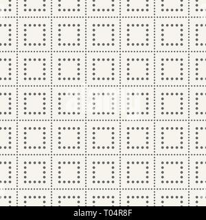 Abstract seamless pattern. Modern stylish texture. Repeating geometric tiles of dotted squares. Simple minimalistic vector background. Stock Vector