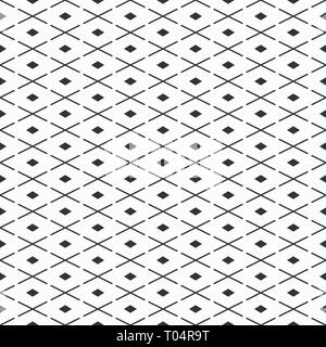 Abstract seamless pattern of rhombuses and intersecting dashed lines. Modern stylish texture. Regularly repeating geometric ornament. Geometric. Stock Vector