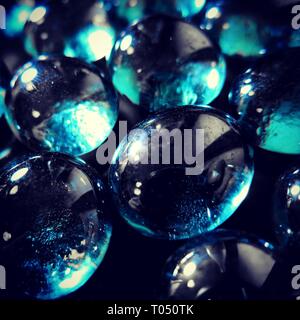 Decorative glass marbles. Concept : parallel universes.