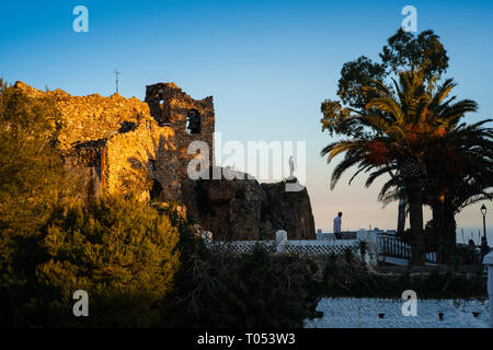 Hermitage Virgen de la Peña, white village of Mijas. Malaga province Costa del Sol. Andalusia, Southern Spain Europe Stock Photo