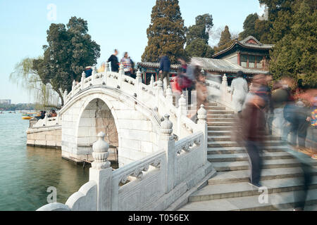 Bridge in Beihai park Beijing Stock Photo