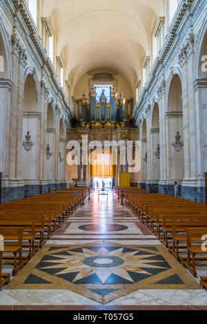 Indoor view in Saint Agatha Cathedral in Catania. Sicily, Italy. Stock Photo
