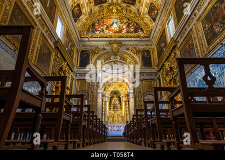 The Chapel of Saint Anthony at the Museu Nacional do Azulejo, Lisbon, Portugal. Stock Photo