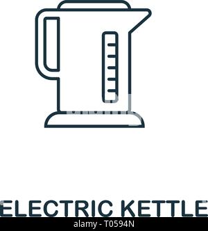 Electric Kettle icon. Thin style design from household icons collection. Creativeelectric kettle icon for web design, apps, software, print usage Stock Vector
