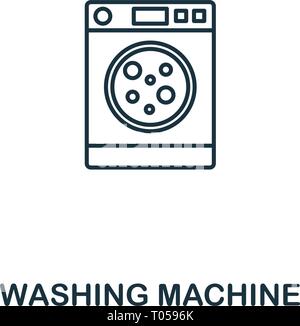 Washing Machine icon. Thin style design from household icons collection. Creativewashing machine icon for web design, apps, software, print usage Stock Vector
