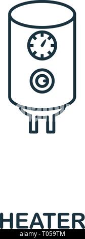 Heater icon. Thin style design from household icons collection. Creativeheater icon for web design, apps, software, print usage Stock Vector