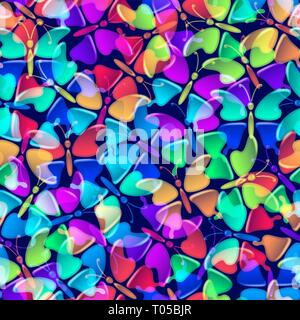 Seamless Pattern, Butterflies Stock Vector
