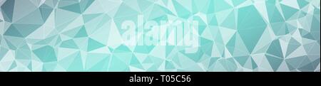 Vector long banner many triangles connected Stock Vector