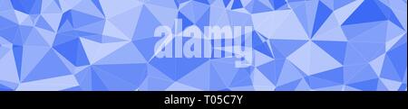 Wide vector banner background, triangles shapes chaos Stock Vector