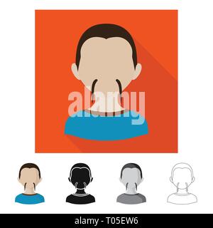 Isolated object of imitator and resident sign. Set of imitator and culture vector icon for stock. Stock Vector