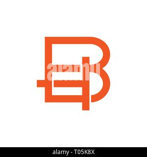 letters bt linked monogram geometric logo vector Stock Vector