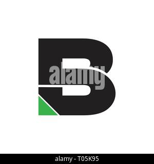 simple geometric letter sb logo vector Stock Vector